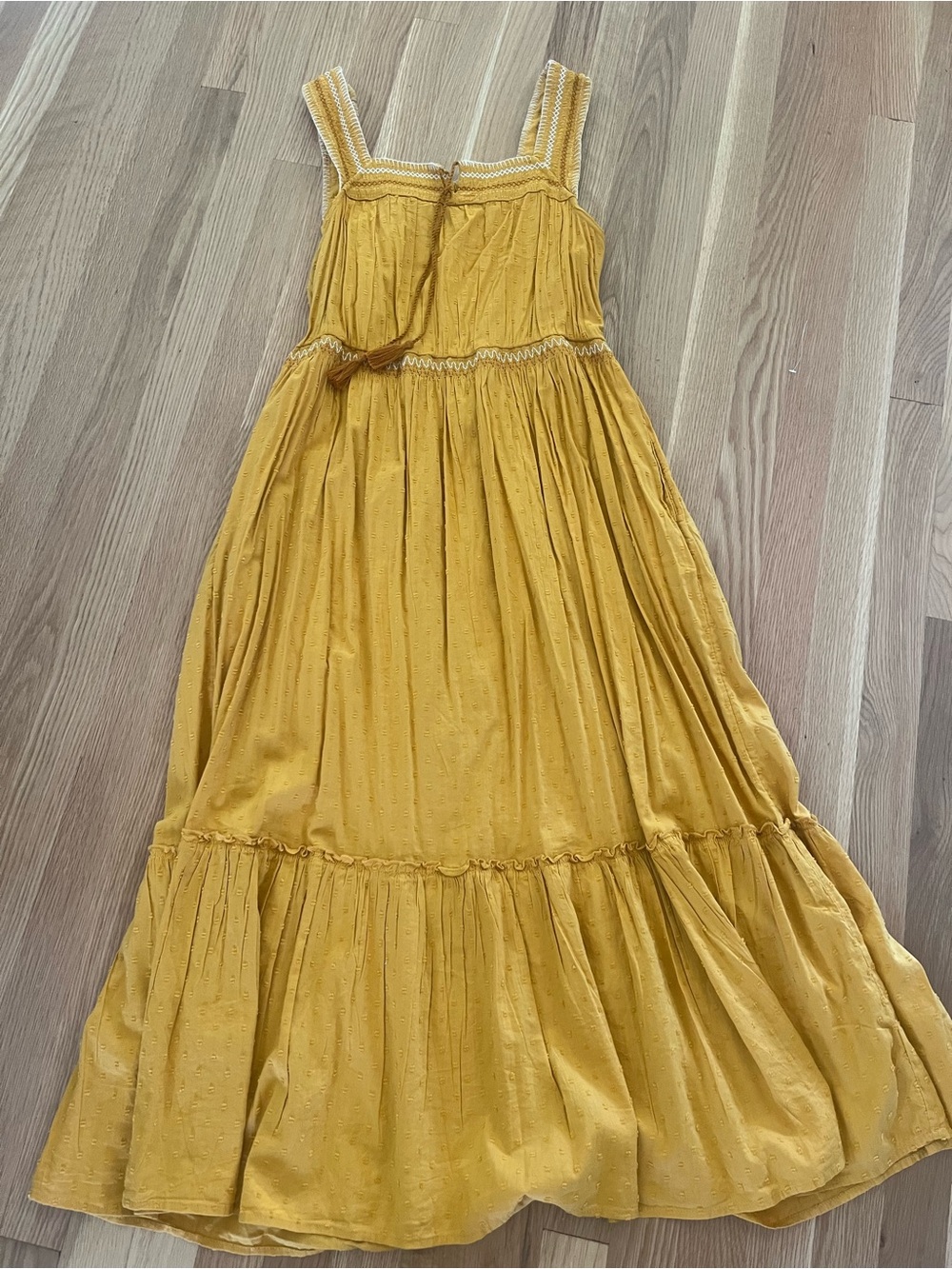 Old Navy Mustard Tiered Maxi Dress
